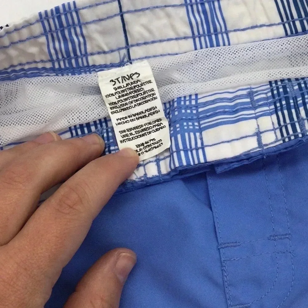OP Boys Swim Trunks Carolina Blue with pocket size 3T